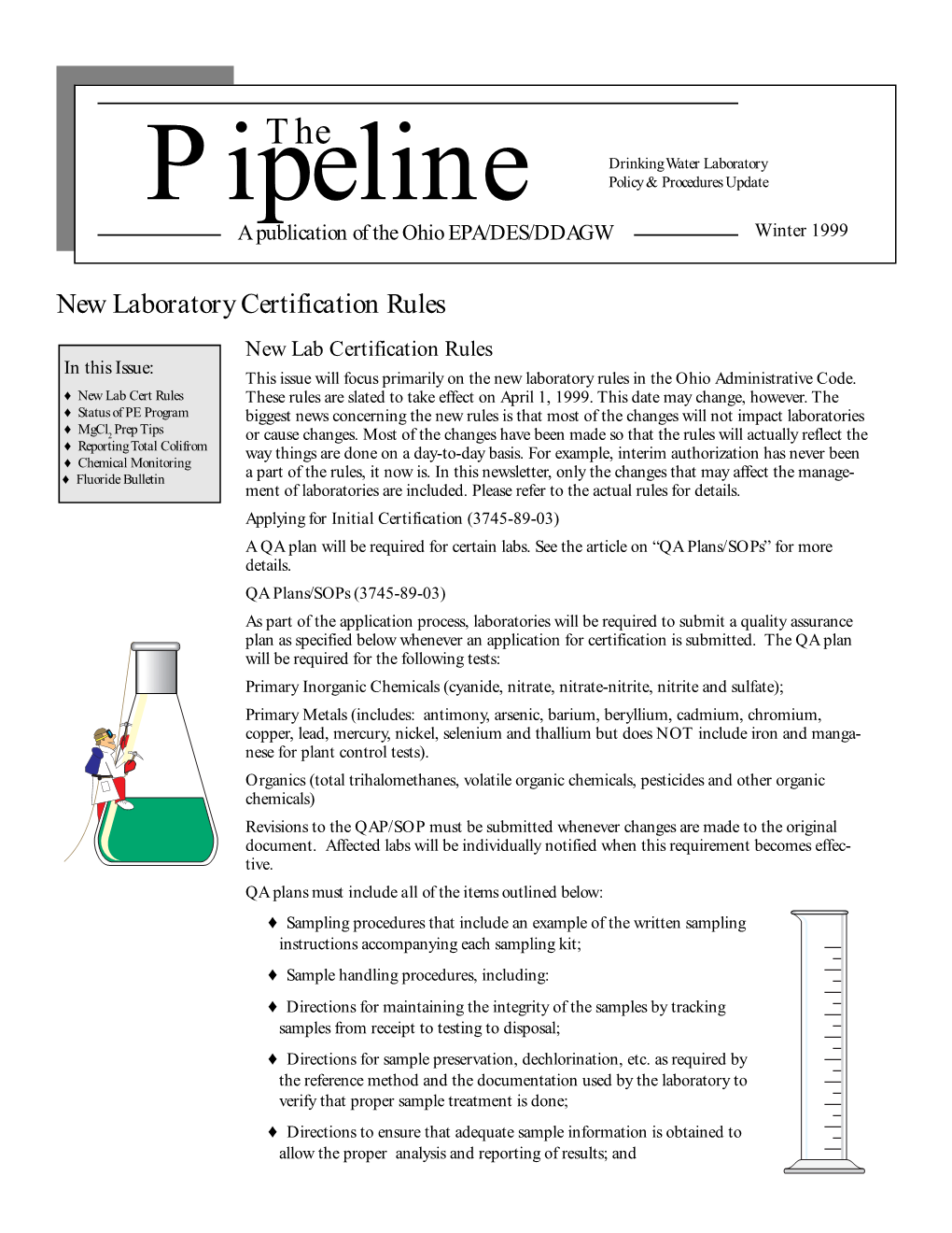 New Laboratory Certification Rules