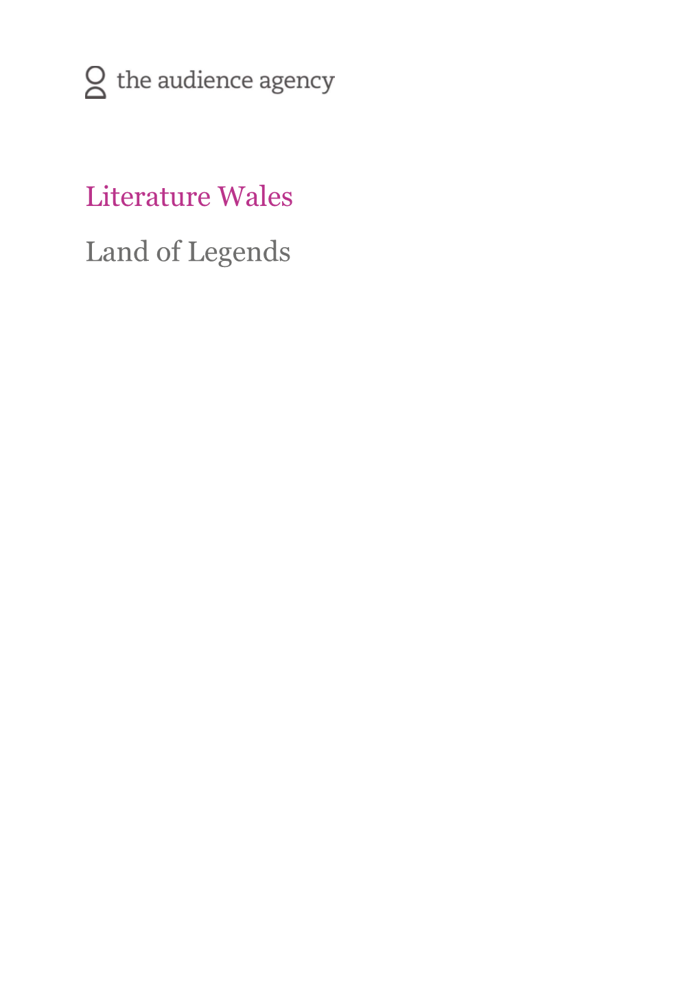 Literature Wales Land of Legends