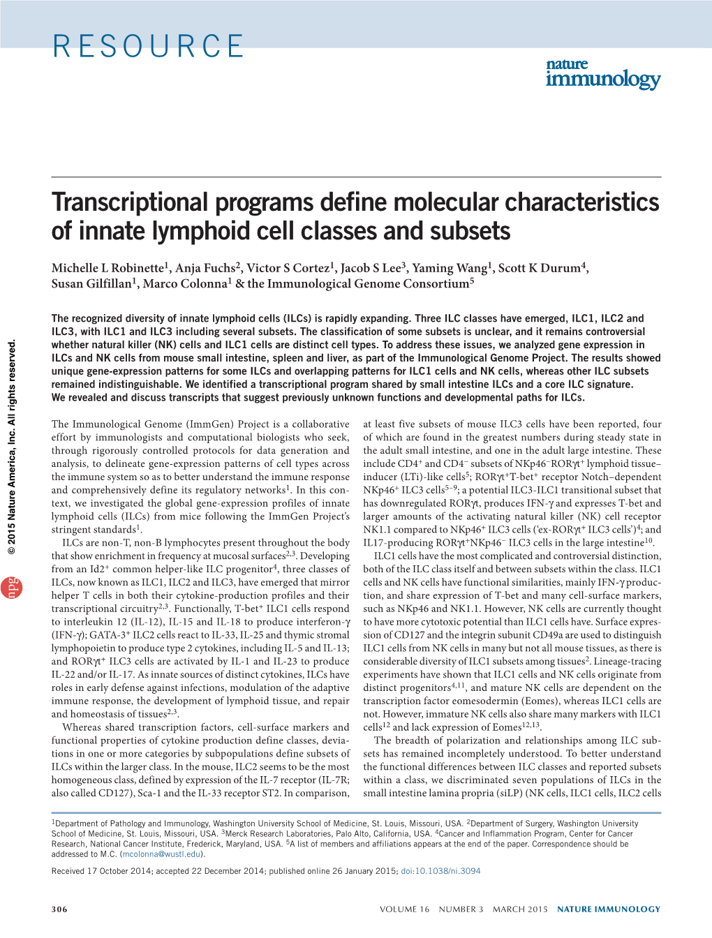 Resource of Il13, Il5, IL4, Il9r and Il17rb (Which Encodes the IL-25 Receptor)17–19, ILC Transcriptomes