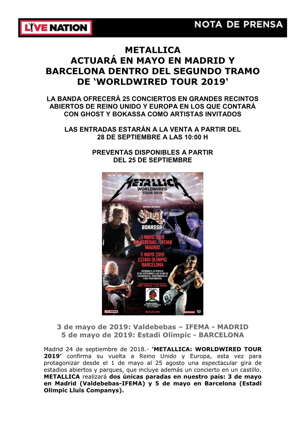 Worldwired Tour 2019'