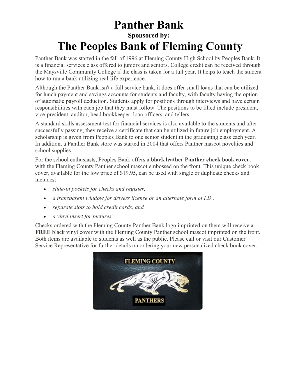 The Peoples Bank of Fleming County