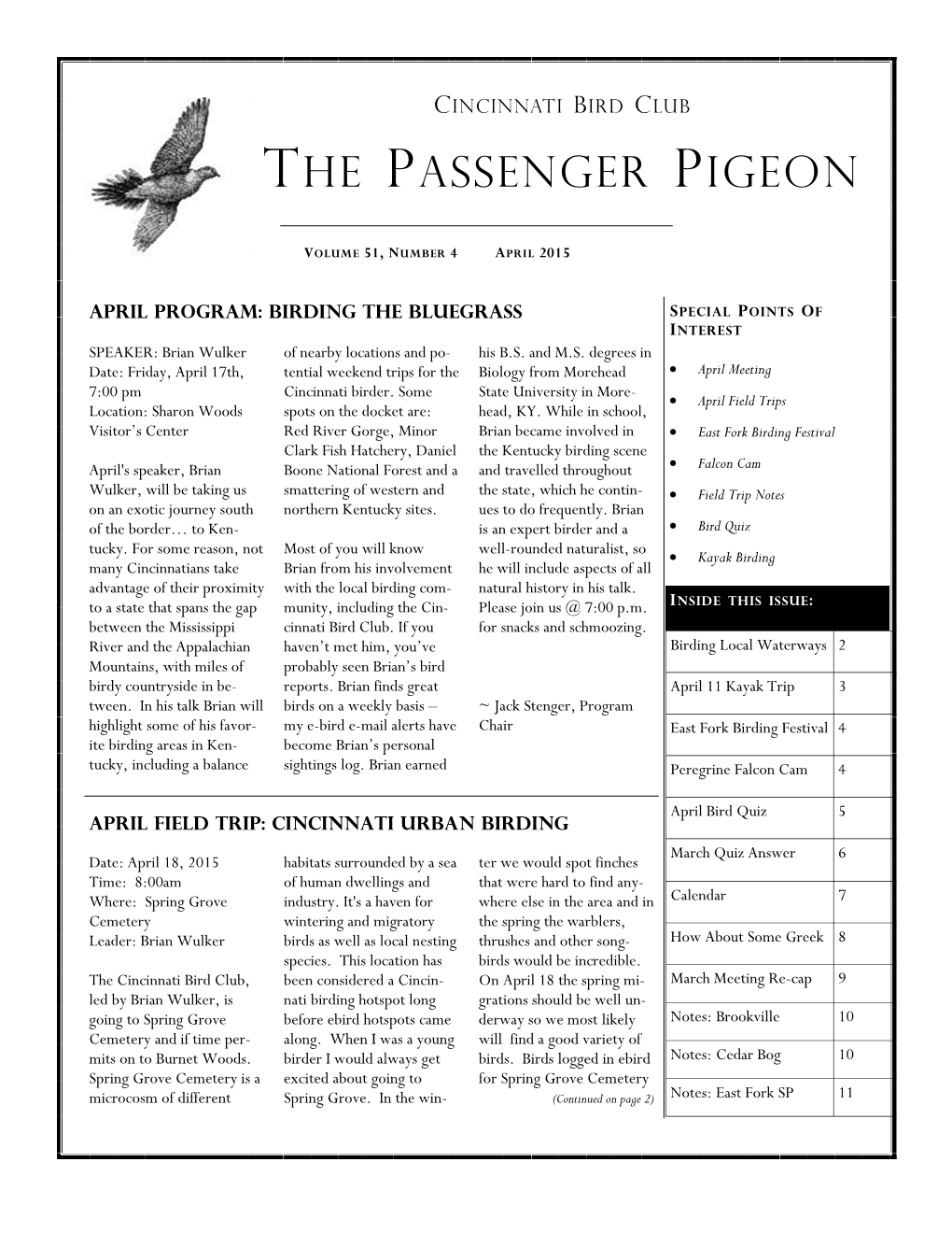 The Passenger Pigeon