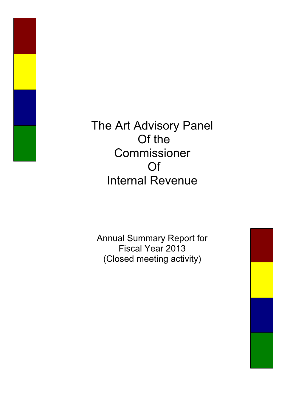 The Art Advisory Panel of the Commissioner of Internal Revenue