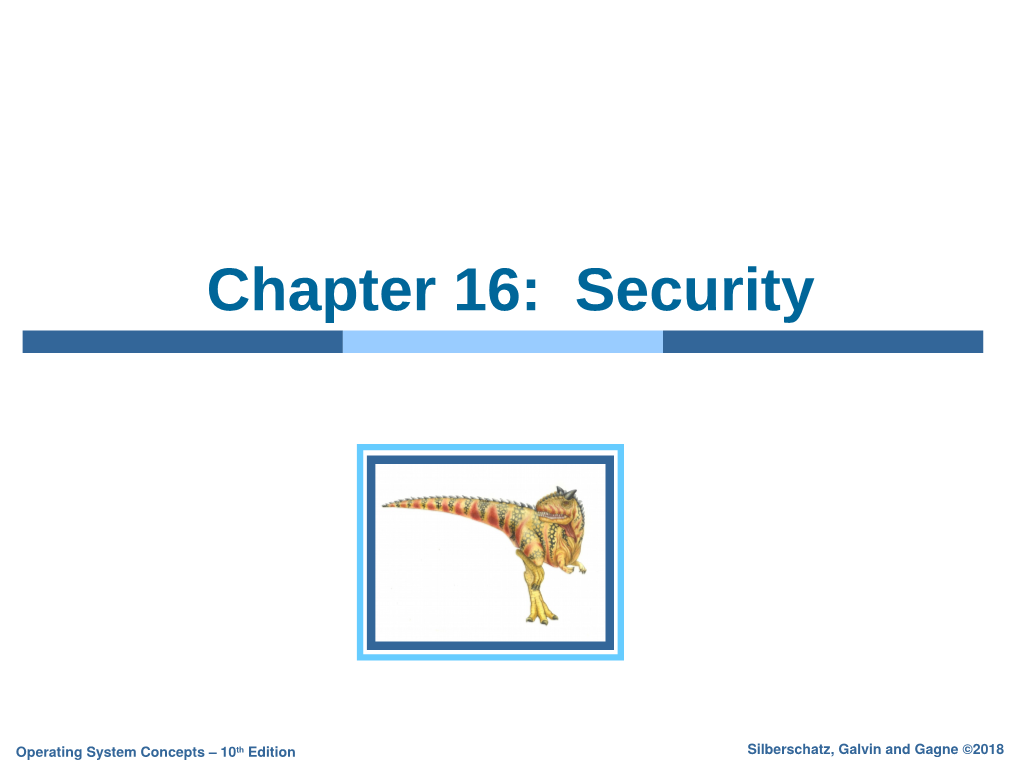 Chapter 16: Security