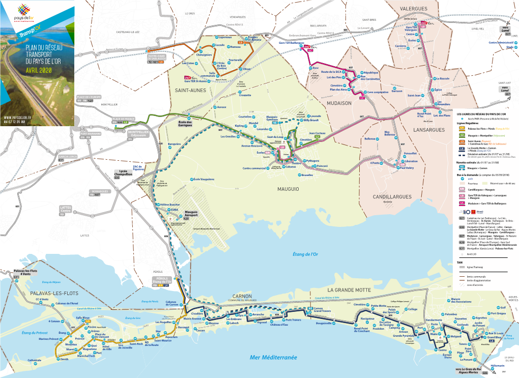 Plan Du Réseau Transport Du PAYS DE L'or Avril 2020