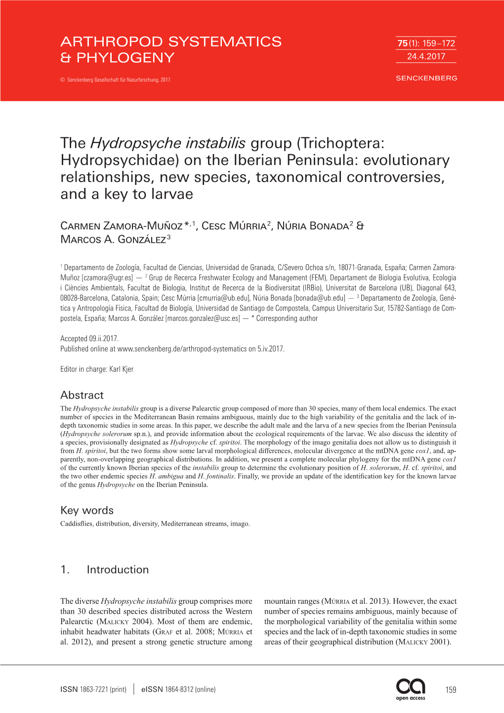 Trichoptera: Hydropsychidae)