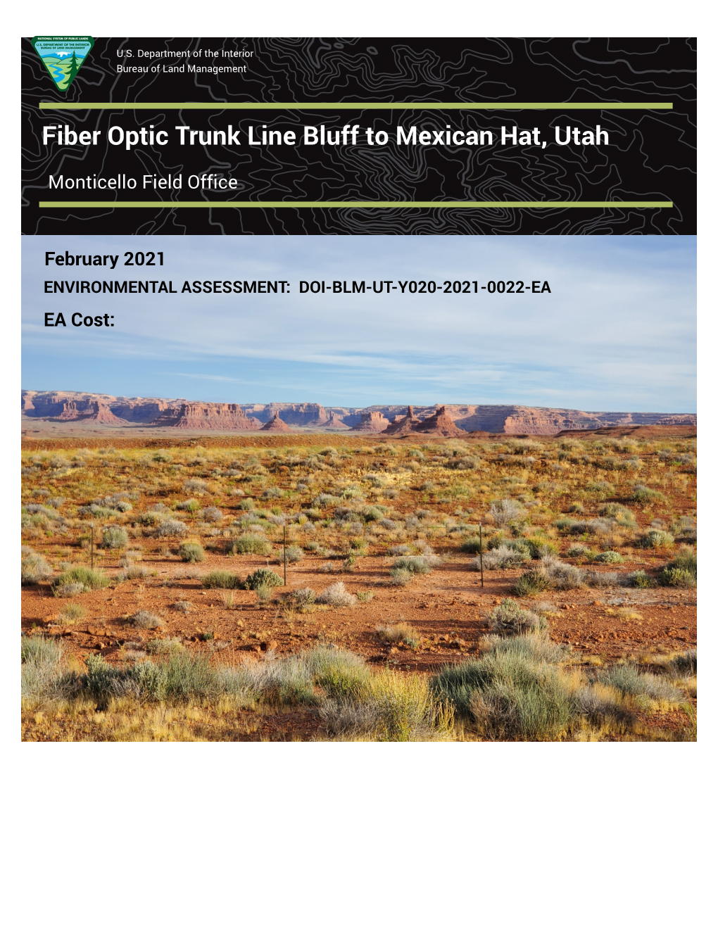 Fiber Optic Trunk Line Bluff to Mexican Hat, Utah