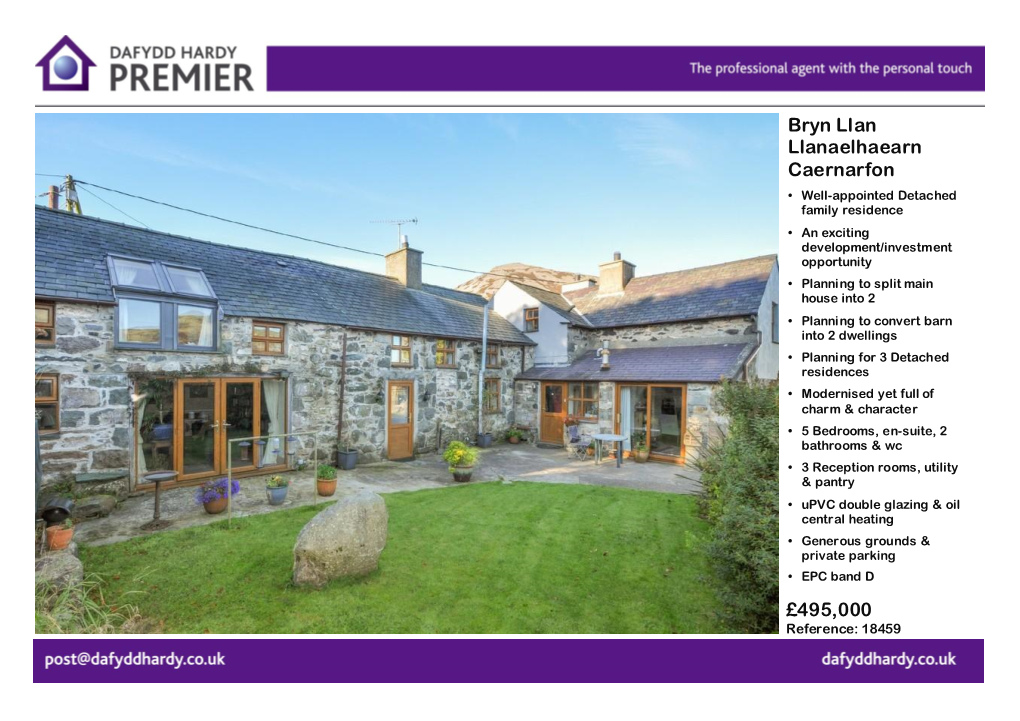 Bryn Llan Llanaelhaearn Caernarfon £495,000