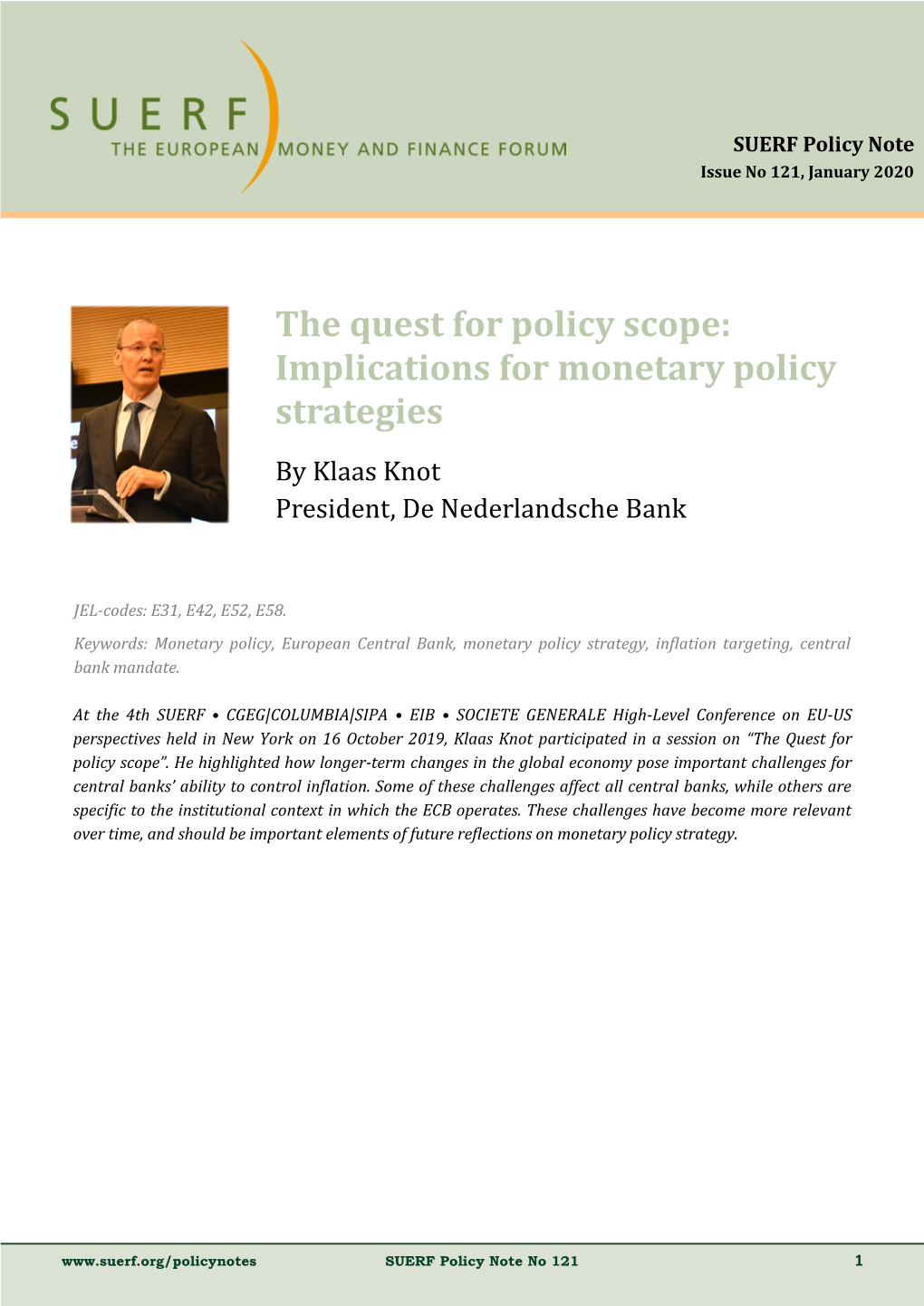 SUERF Policy Note, Issue No