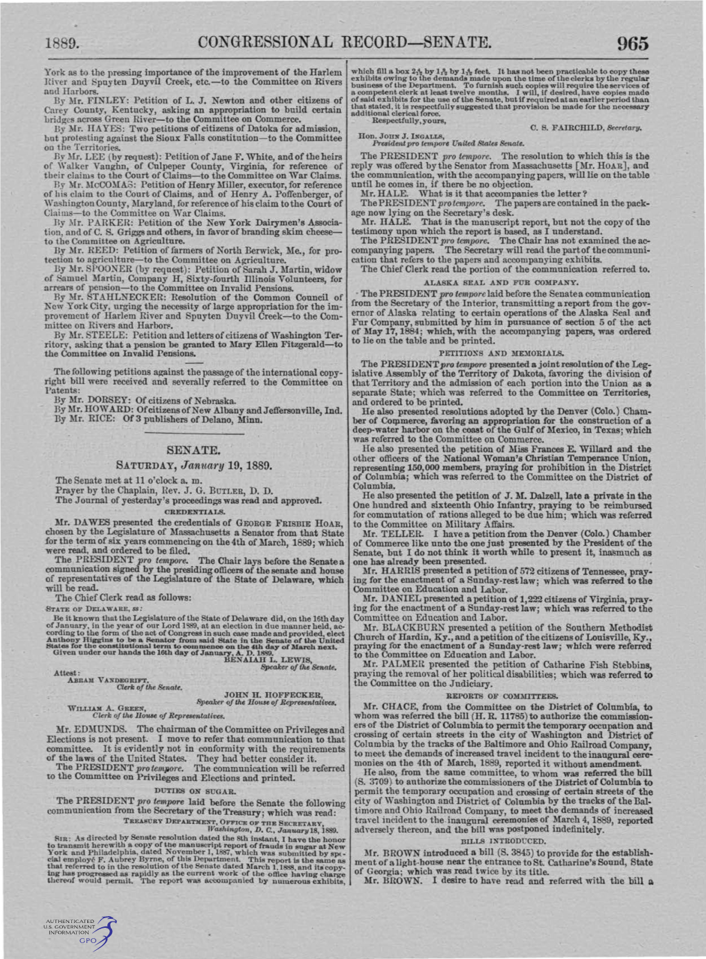 CONGRESSIONAL RECORD-SENATE. 965 R York As to the Pressing Importance of the Improvement of the Harlem Which Fill A\ Box 21\ by Lf'!R by 1-R\ Feet