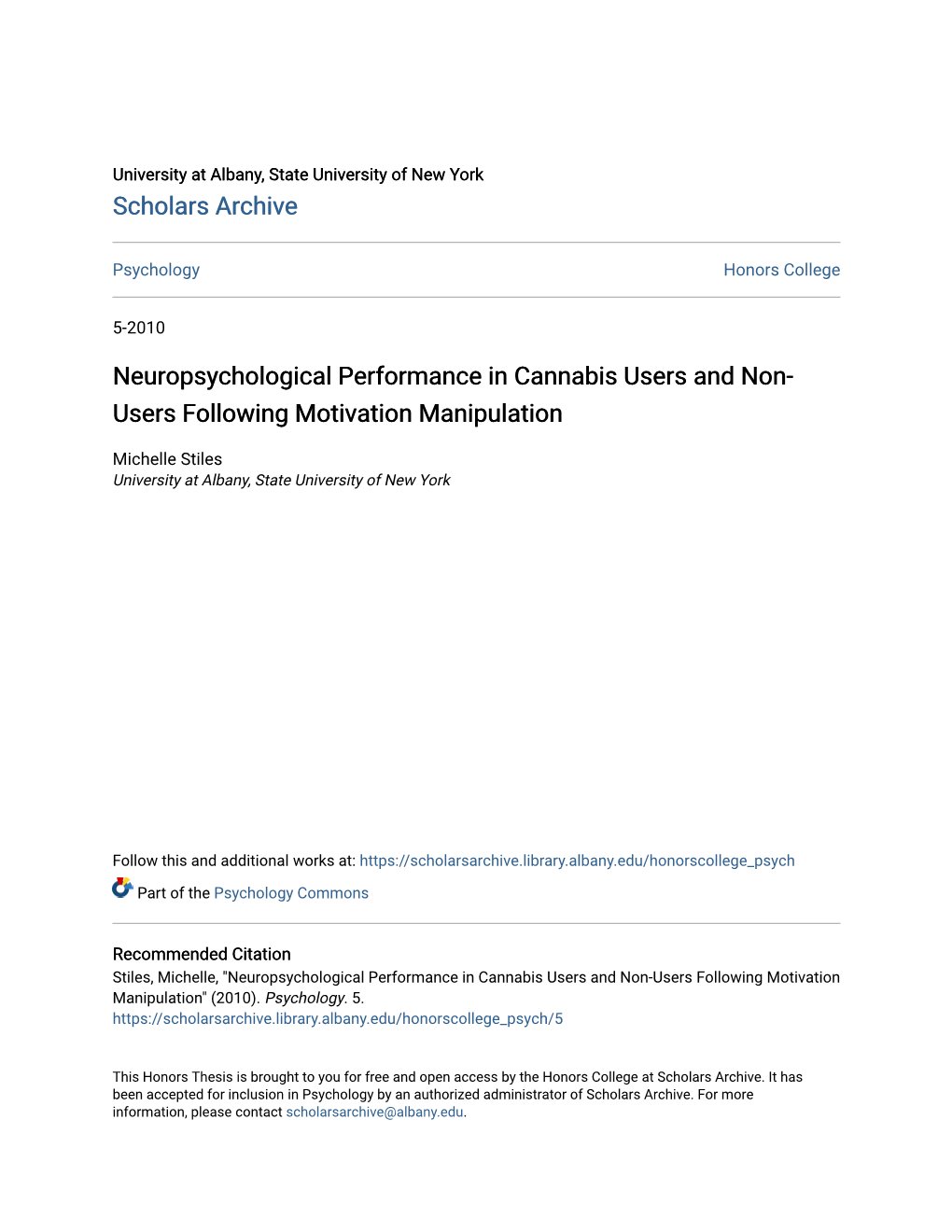 Neuropsychological Performance in Cannabis Users and Non-Users Following Motivation Manipulation