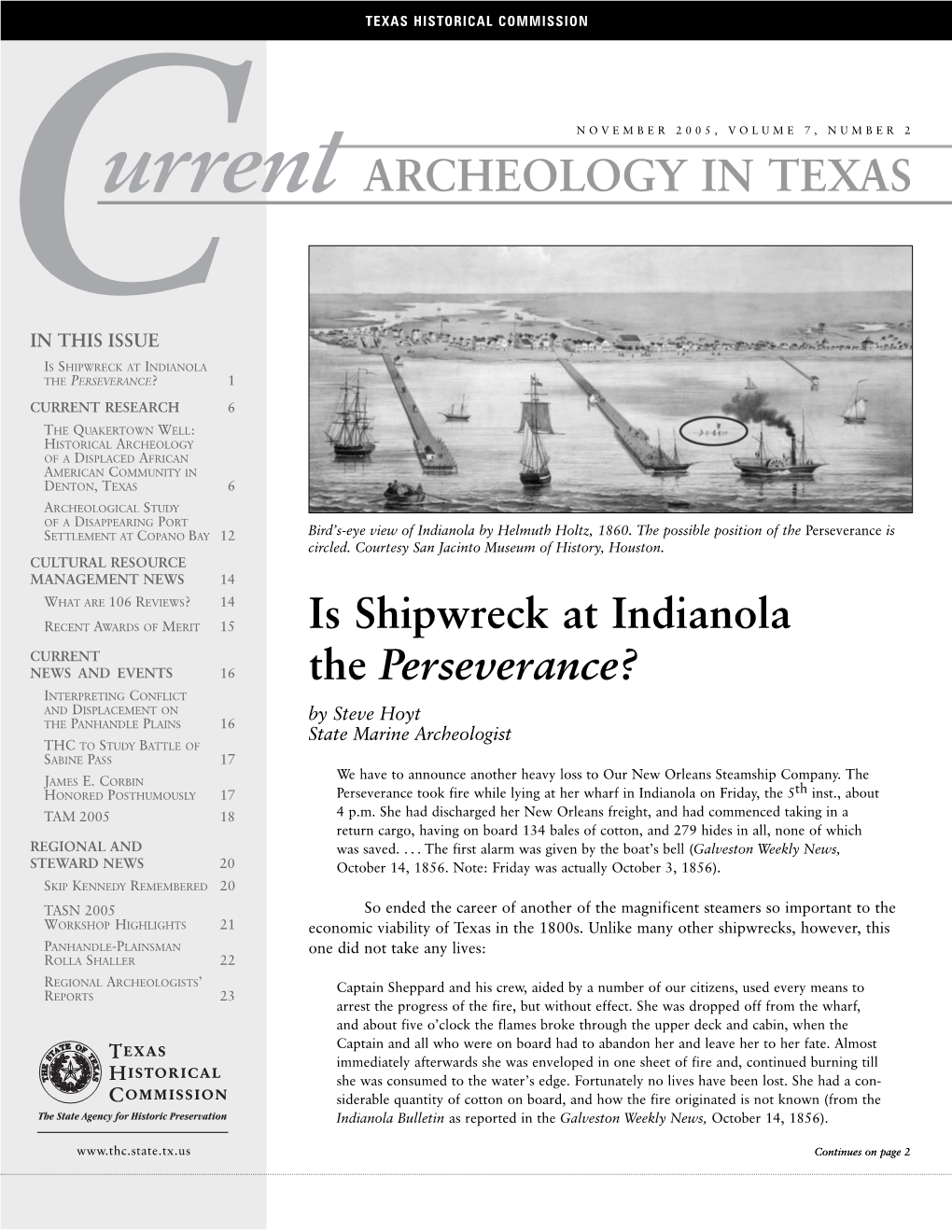 Current Archeology in Texas November 2005