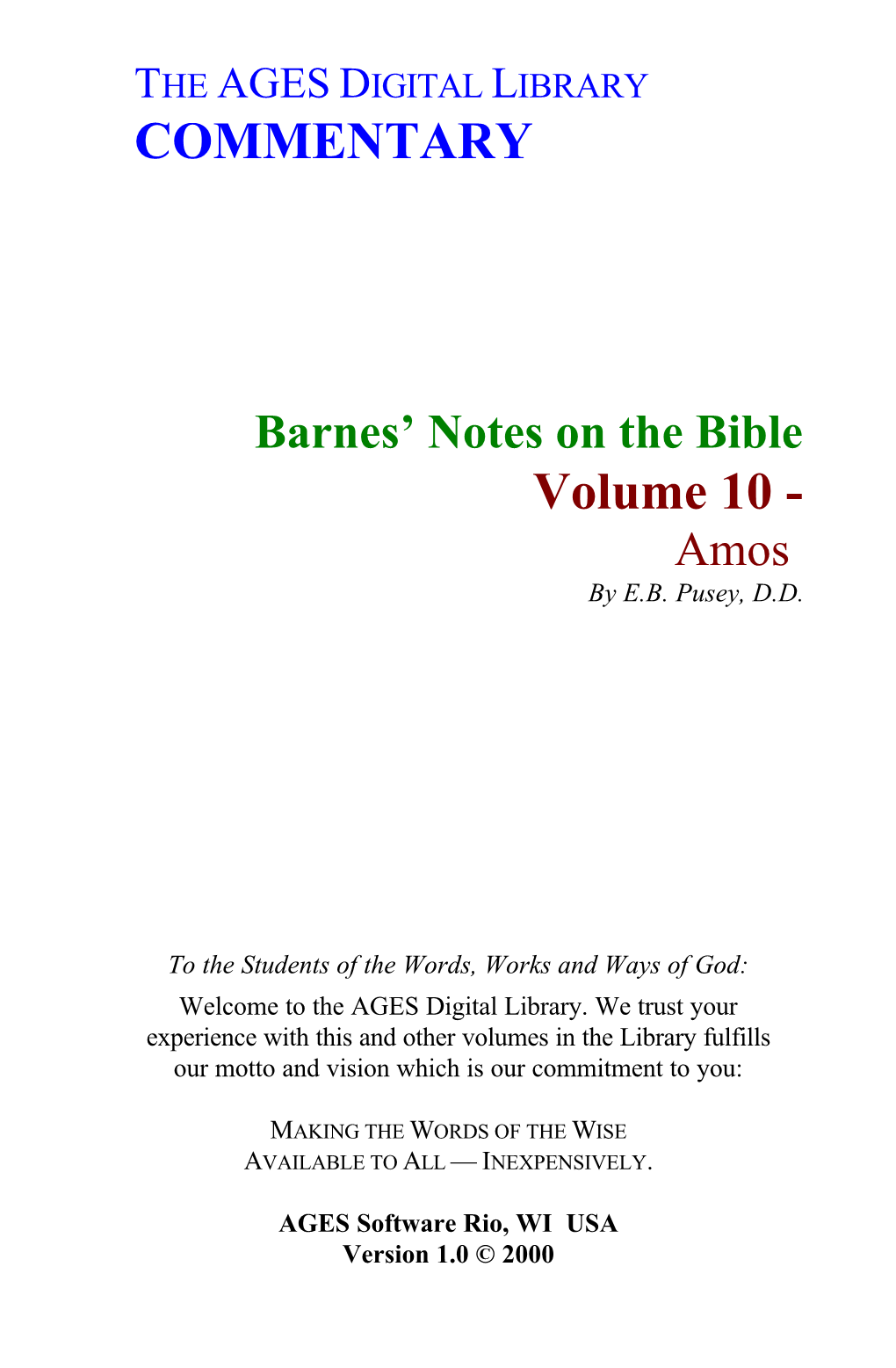 Barnes' Notes on the Bible
