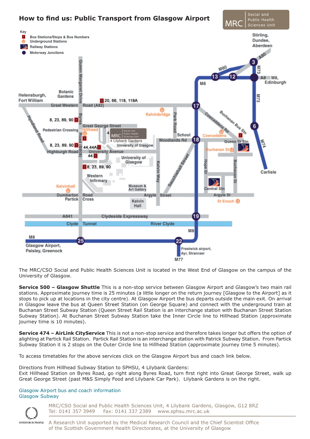 Public Transport from Glasgow Airport