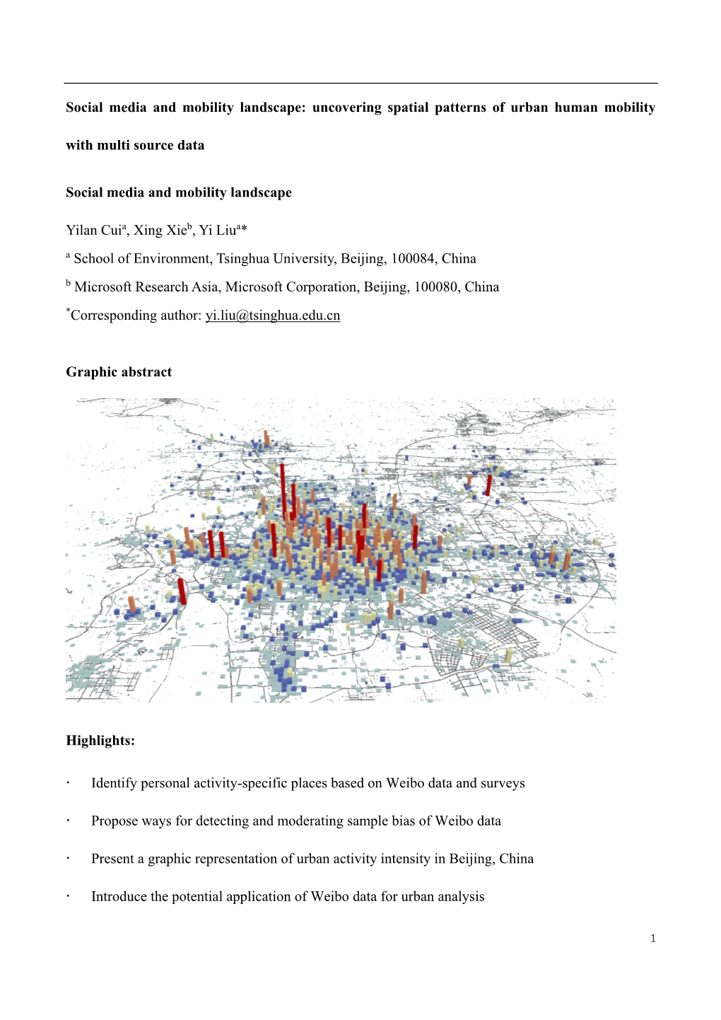 Social Media and Mobility Landscape: Uncovering Spatial Patterns of Urban Human Mobility with Multi Source Data