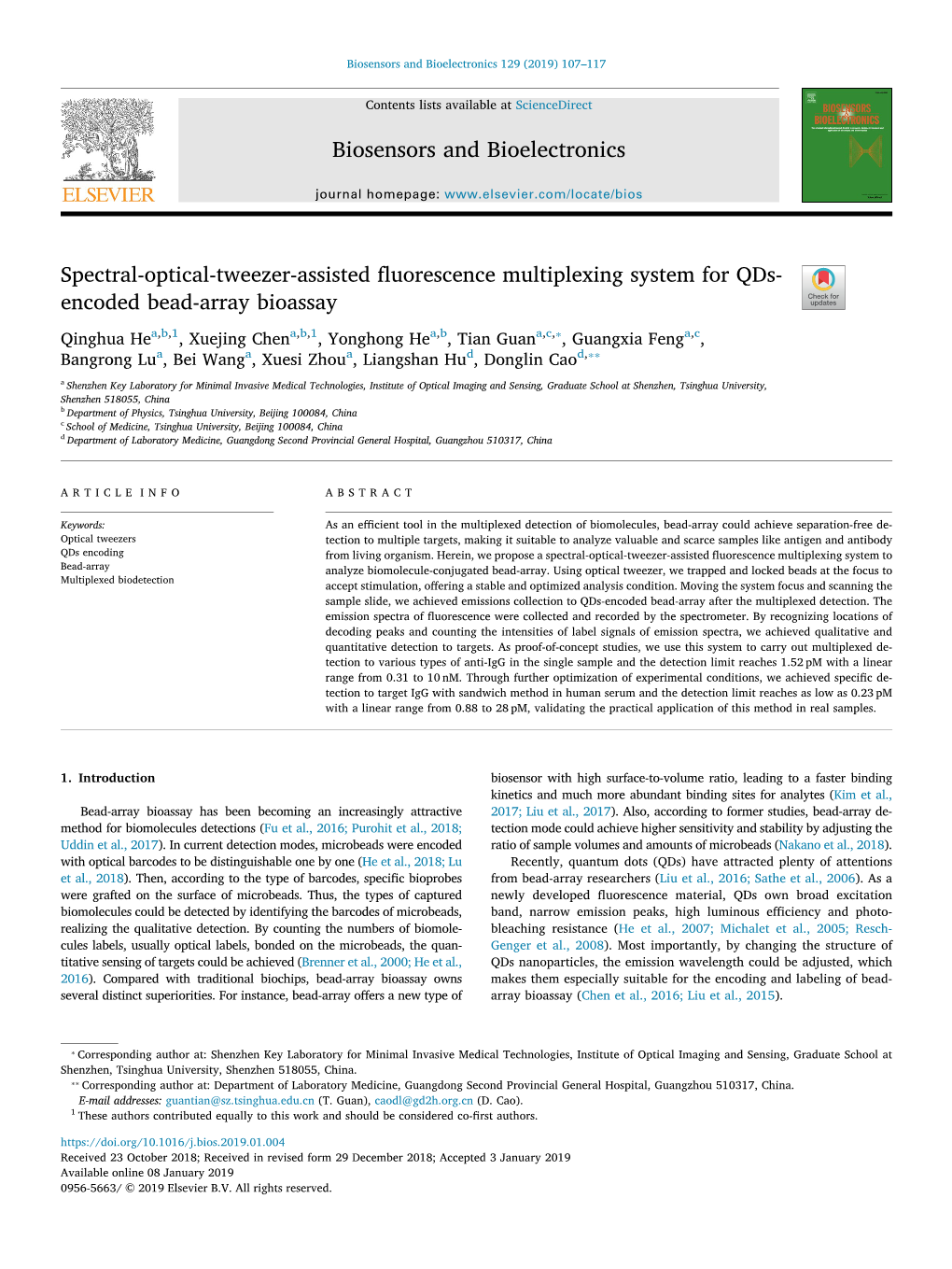 Spectral-Optical-Tweezer-Assisted Fluorescence Multiplexing System