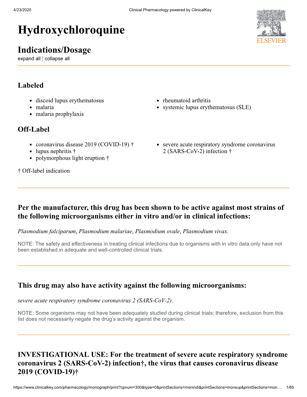 Hydroxychloroquine