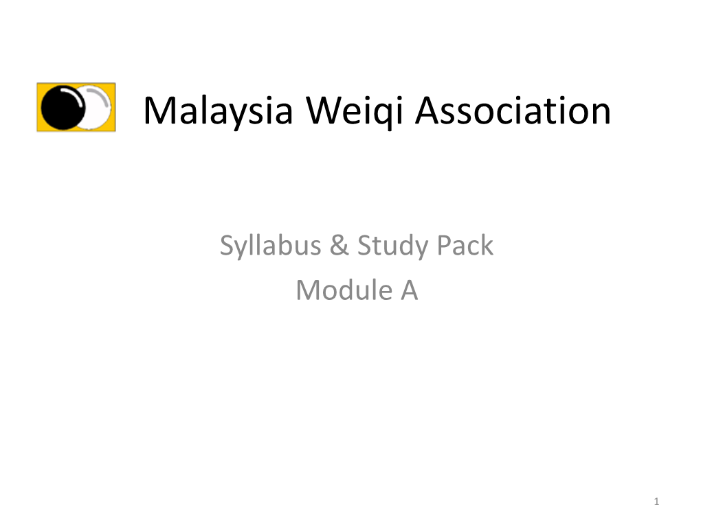 Syllabus & Study Pack Module A