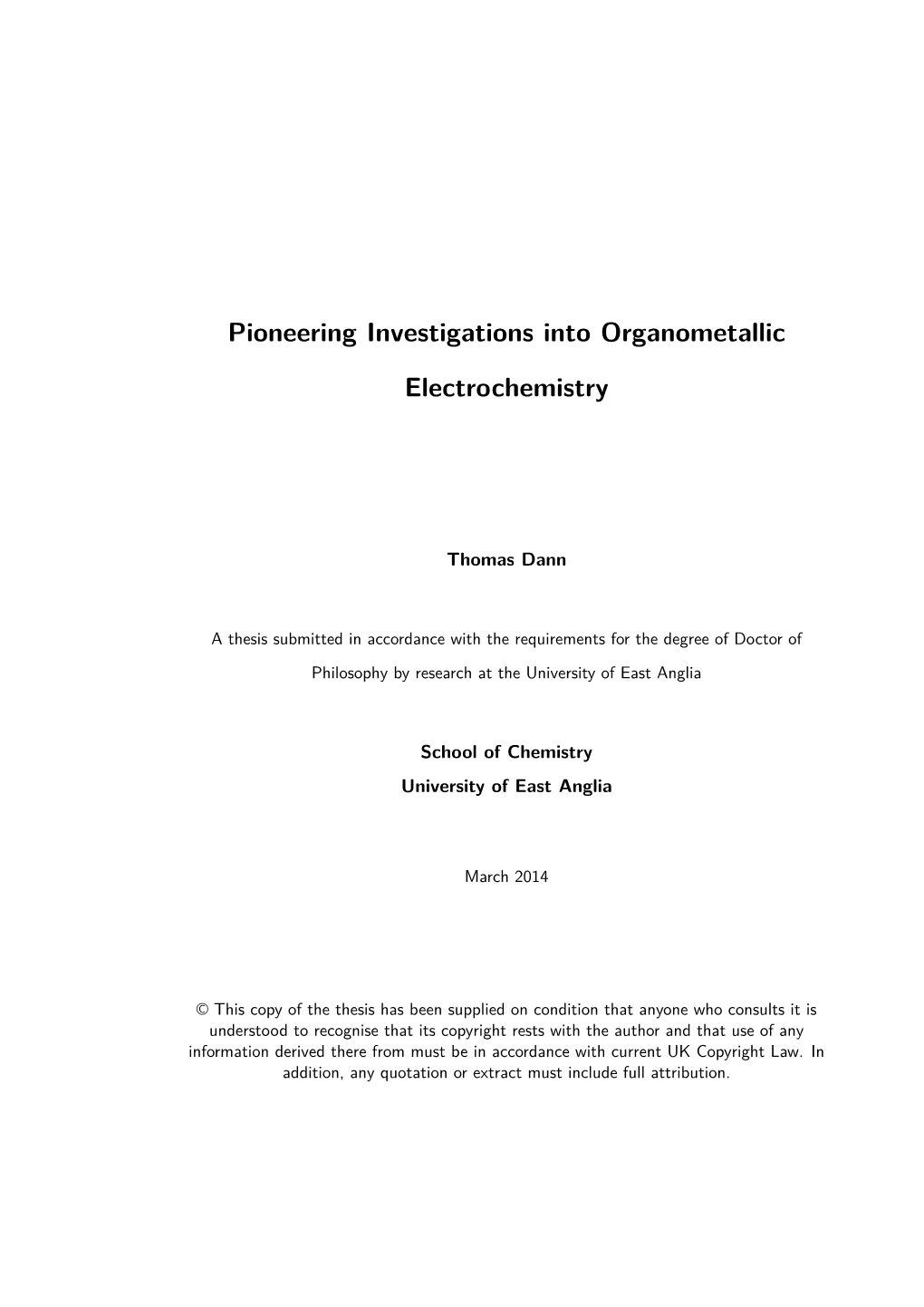 Pioneering Investigations Into Organometallic Electrochemistry