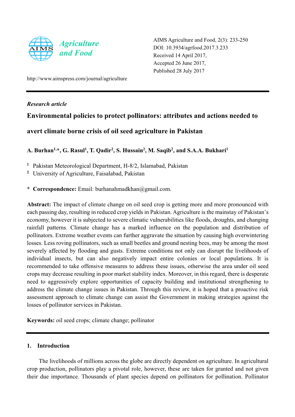 Environmental Policies to Protect Pollinators: Attributes and Actions Needed To