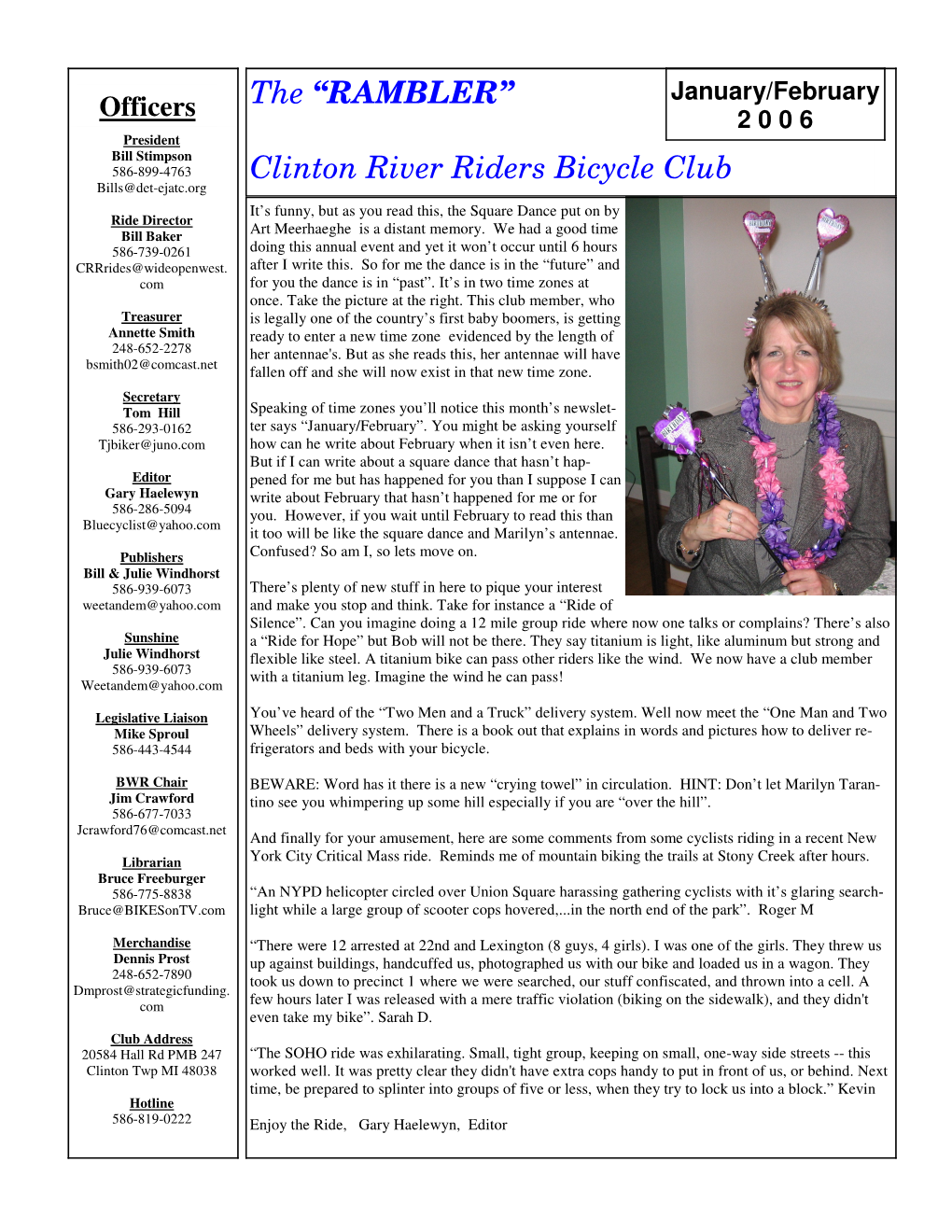 The “RAMBLER” Clinton River Riders Bicycle Club