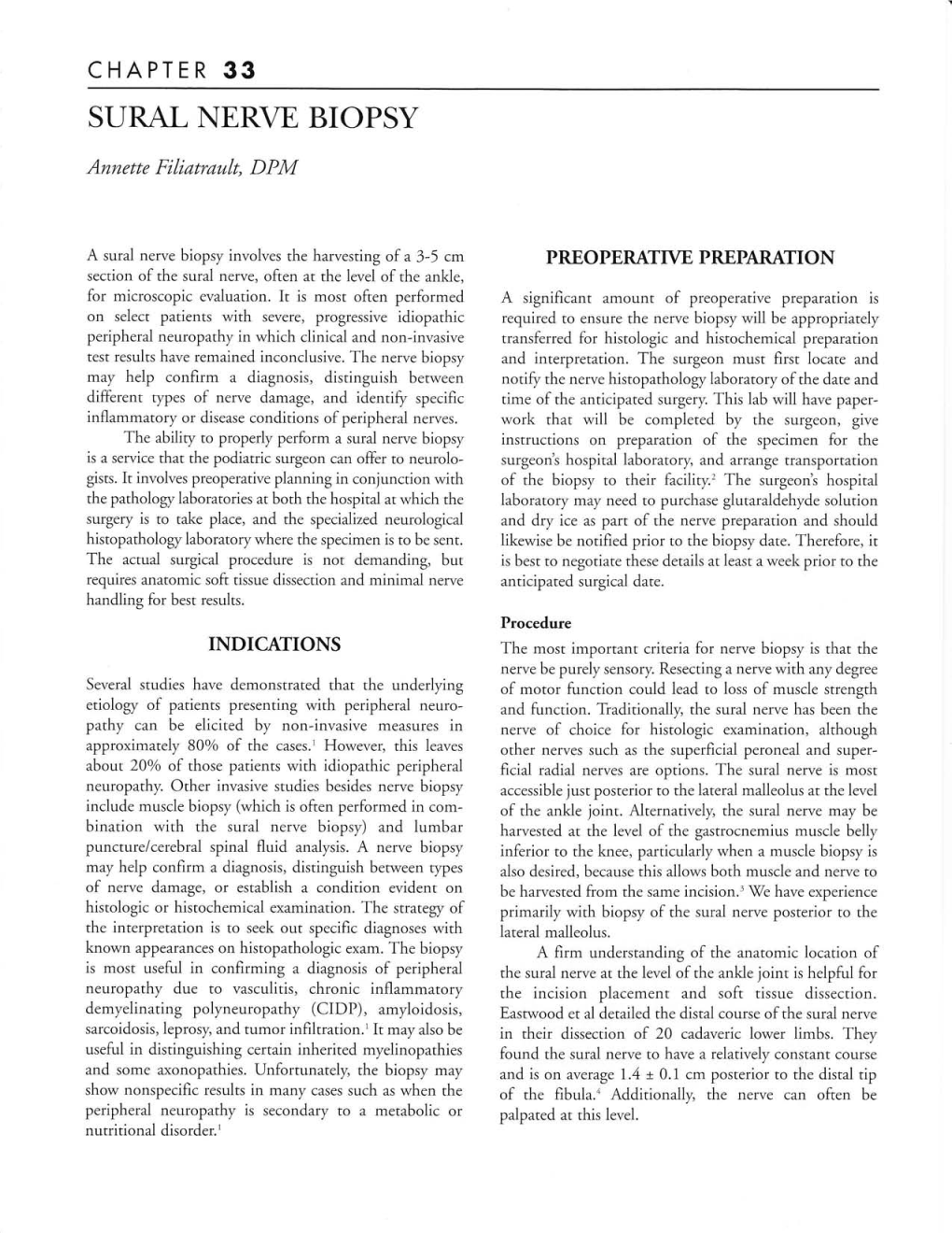 Chapter 33 Sural Nerve, Biopsy