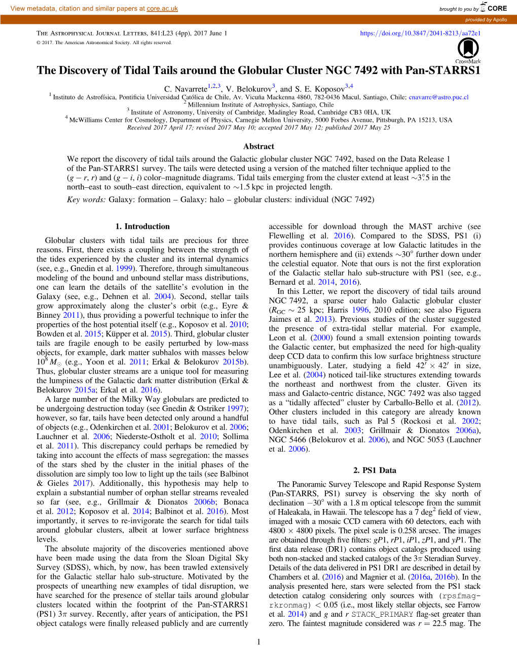 The Discovery of Tidal Tails Around the Globular Cluster NGC 7492 with Pan-STARRS1