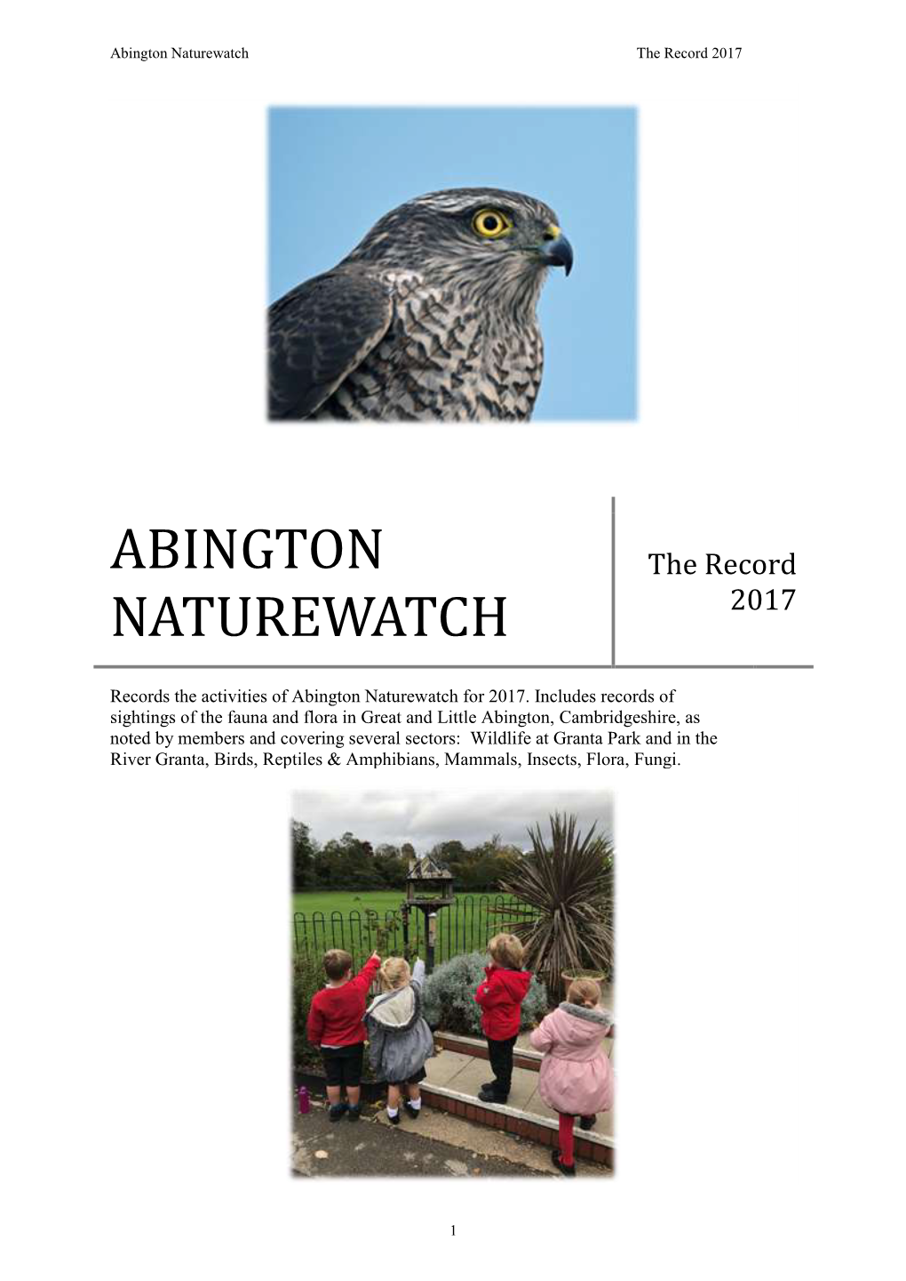 Abington Naturewatch the Record 2017