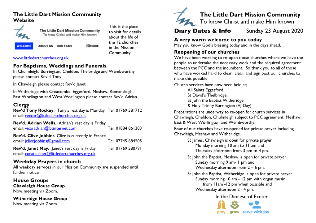 The Little Dart Mission Community to Know Christ and Make Him Known