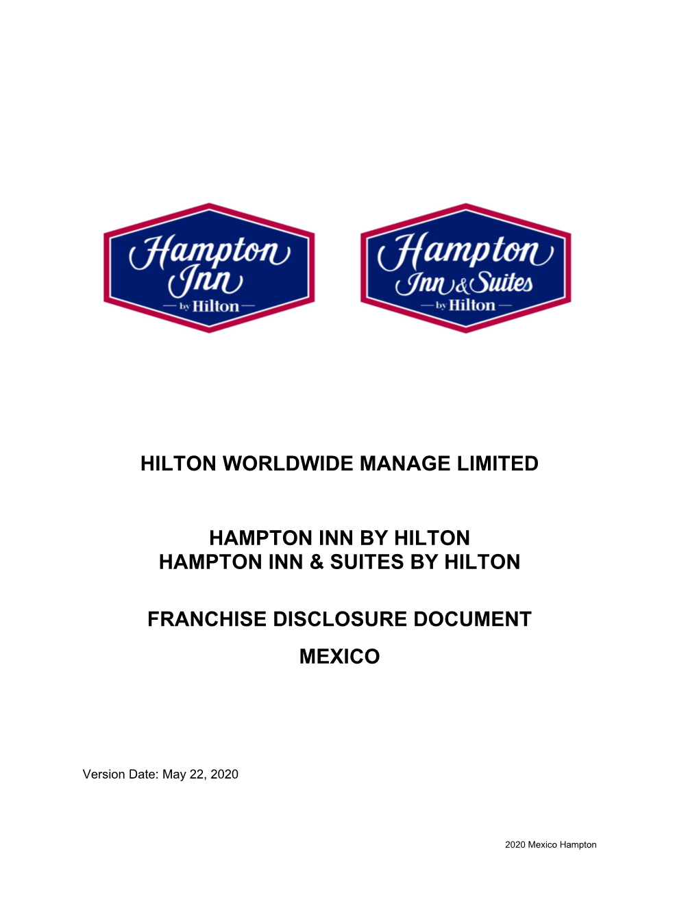 Hilton Worldwide Manage Limited Hampton Inn By