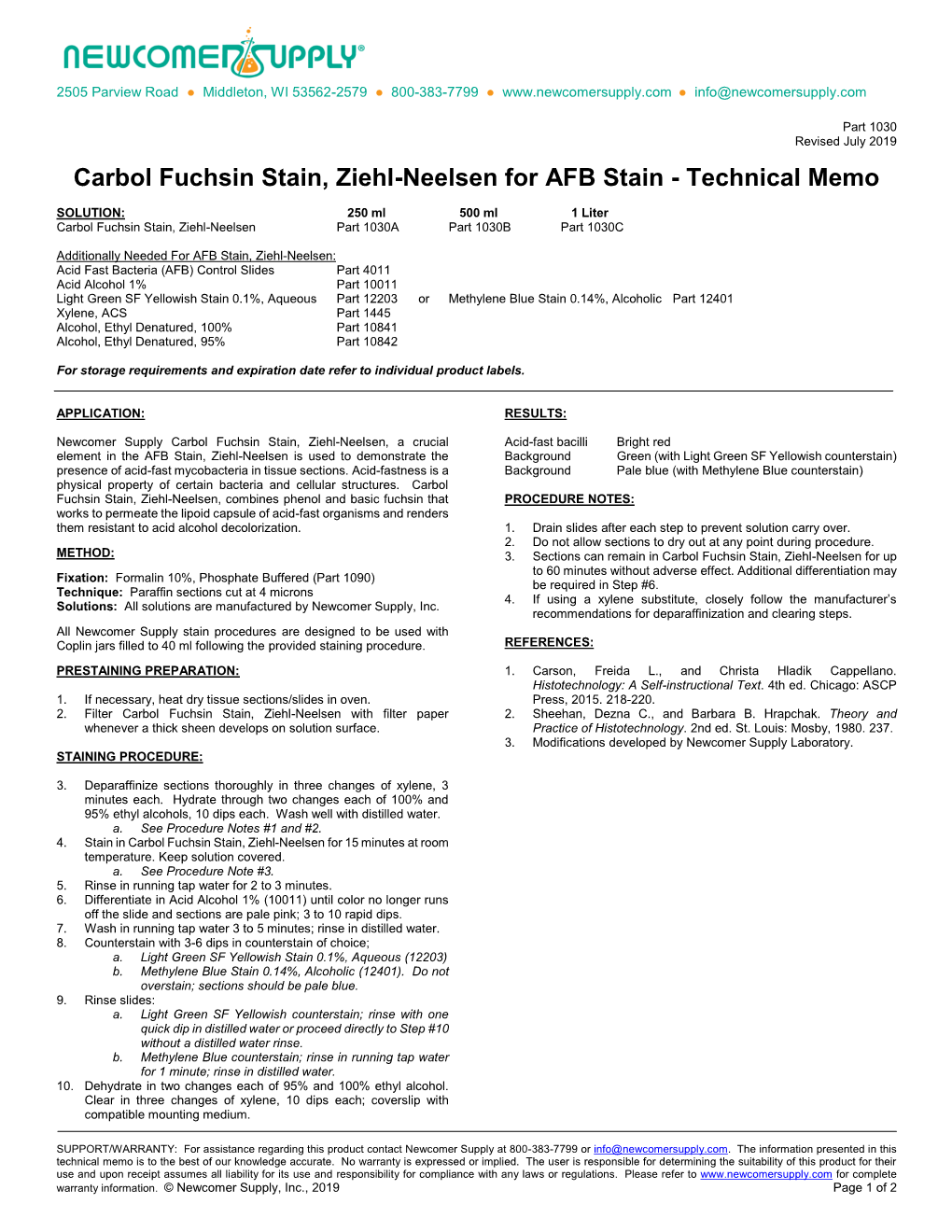 Carbol Fuchsin Ziehl Neelsen.1030