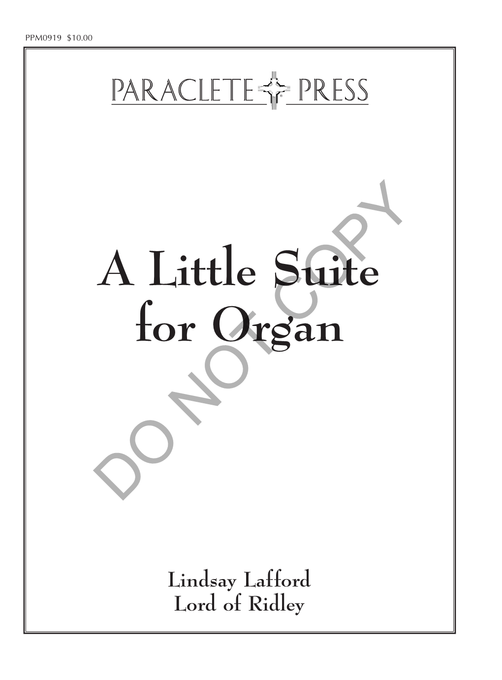 A Little Suite for Organ I