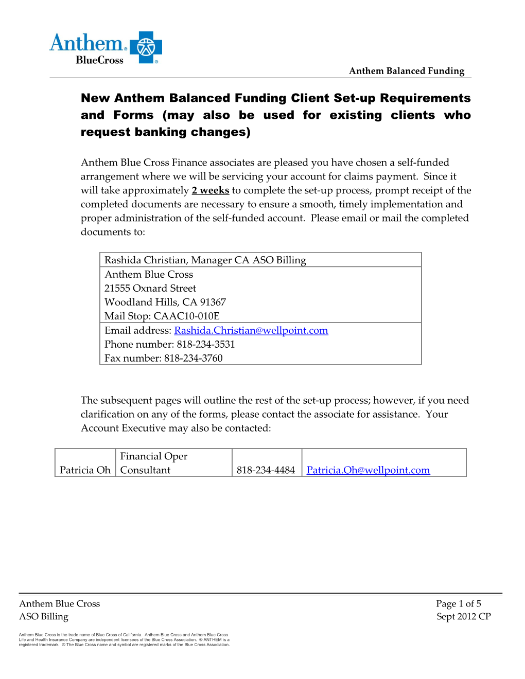 Anthem Balanced Funding