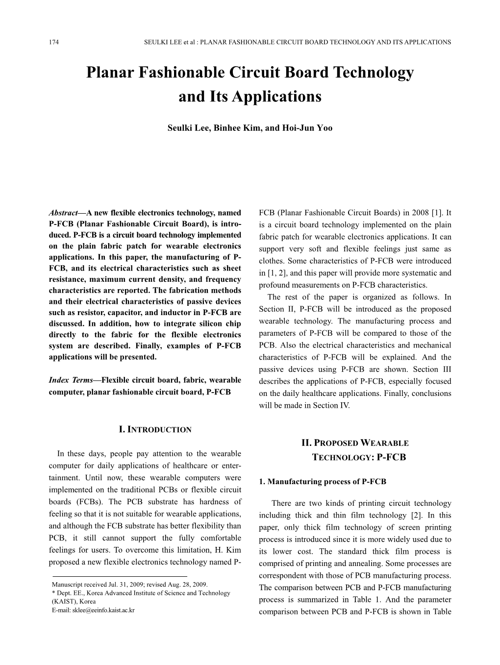 Planar Fashionable Circuit Board Technology and Its Applications