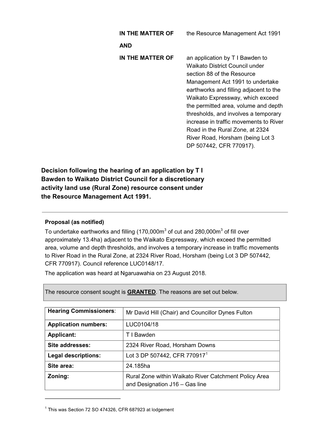 Pdf Joint Commissioners Hearing Decision