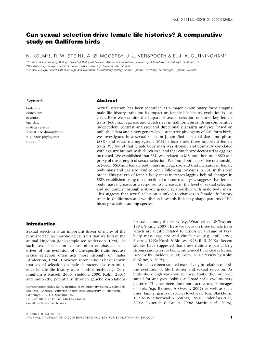 A Comparative Study on Galliform Birds