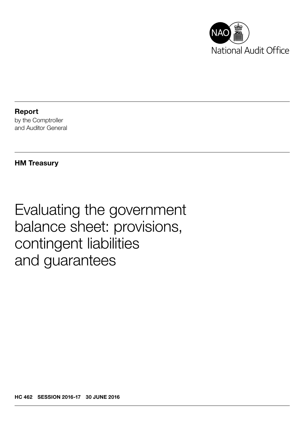 Evaluating the Government Balance Sheet Provisions Contingent