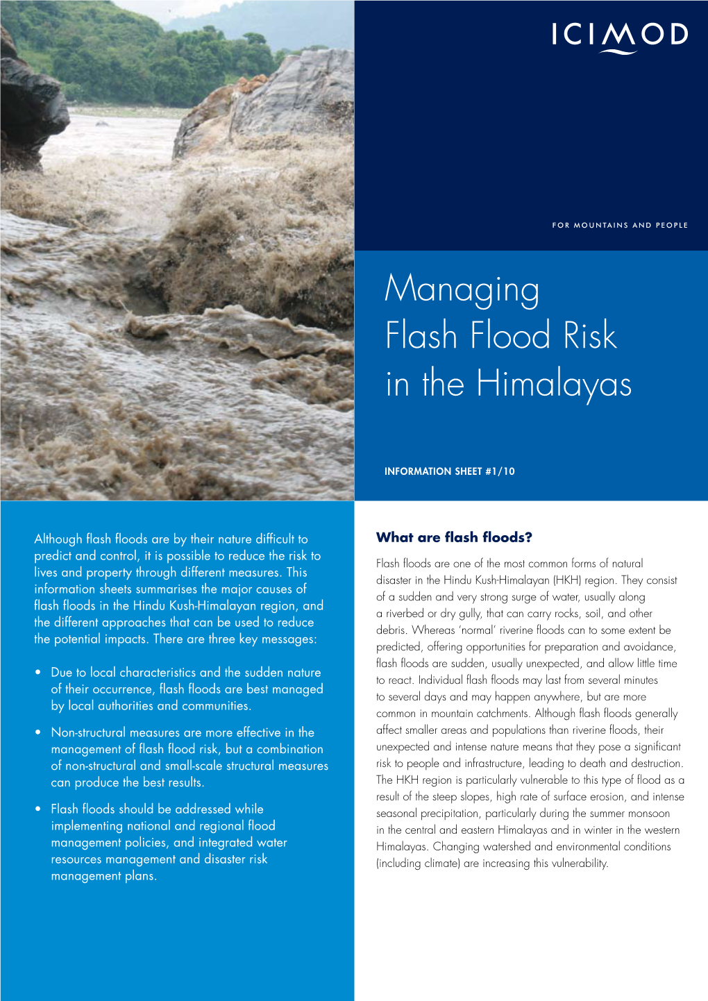 Managing Flash Flood Risk in the Himalayas