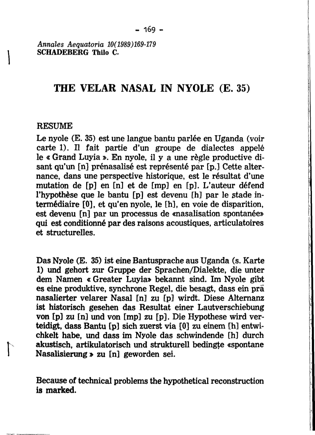 The Velar Nasal in Nyole (E
