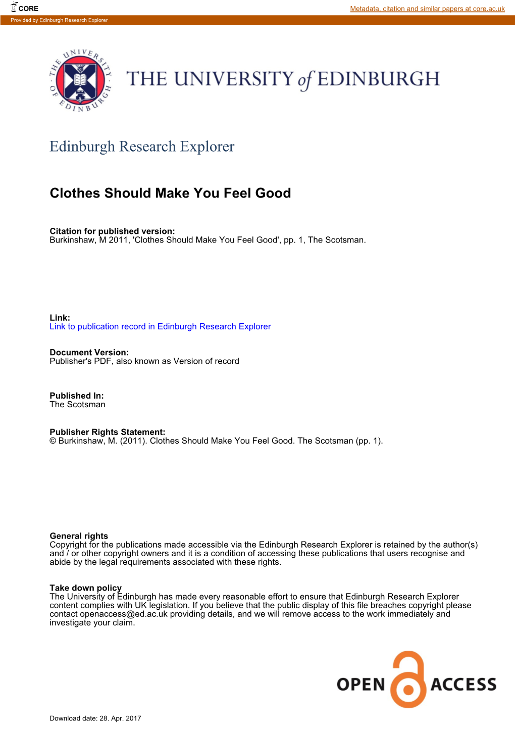 Edinburgh Research Explorer