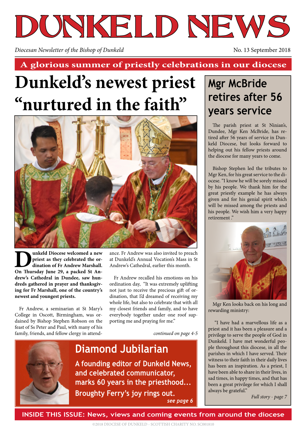 DUNKELD NEWS Diocesan Newsletter of the Bishop of Dunkeld No