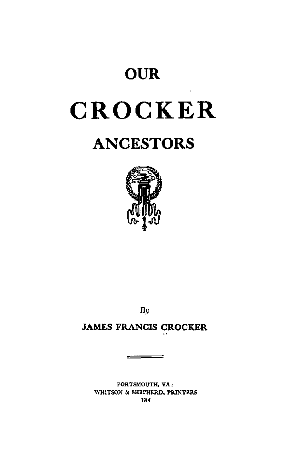 Our Crocker Ancestors