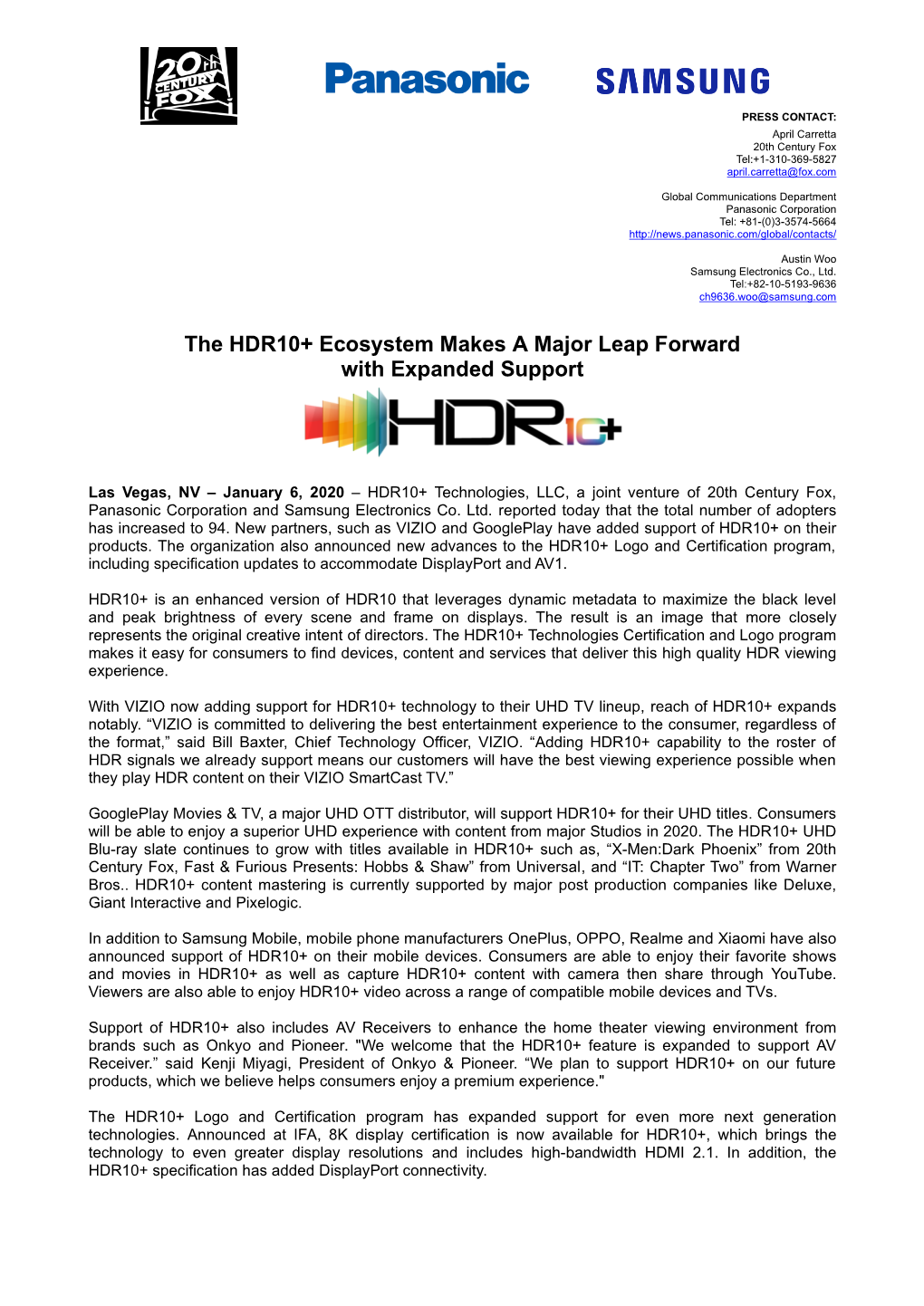 The HDR10+ Ecosystem Makes a Major Leap Forward with Expanded Support