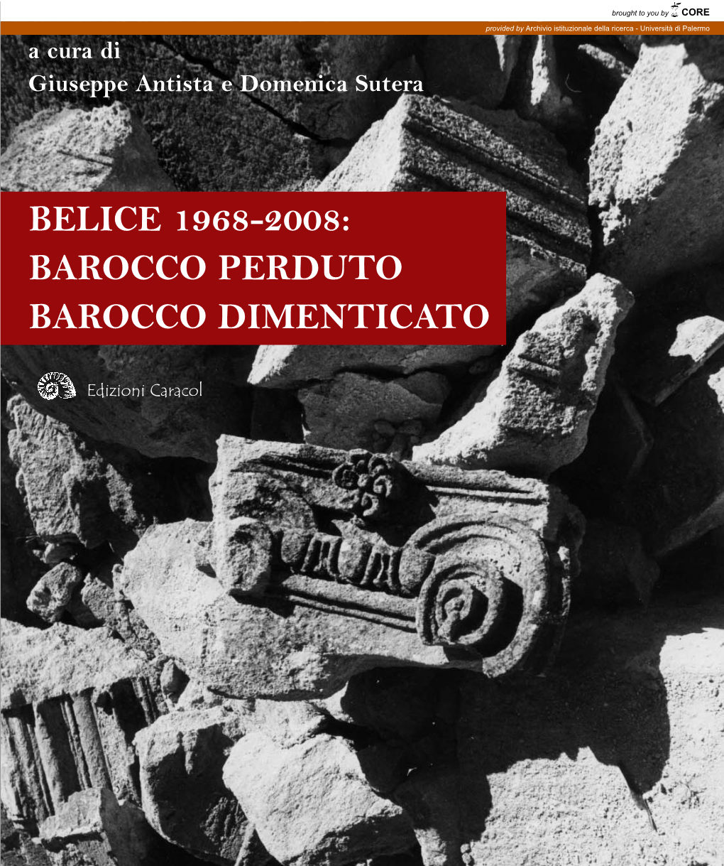 Belice 1968-2008: Barocco Perduto Barocco Dimenticato