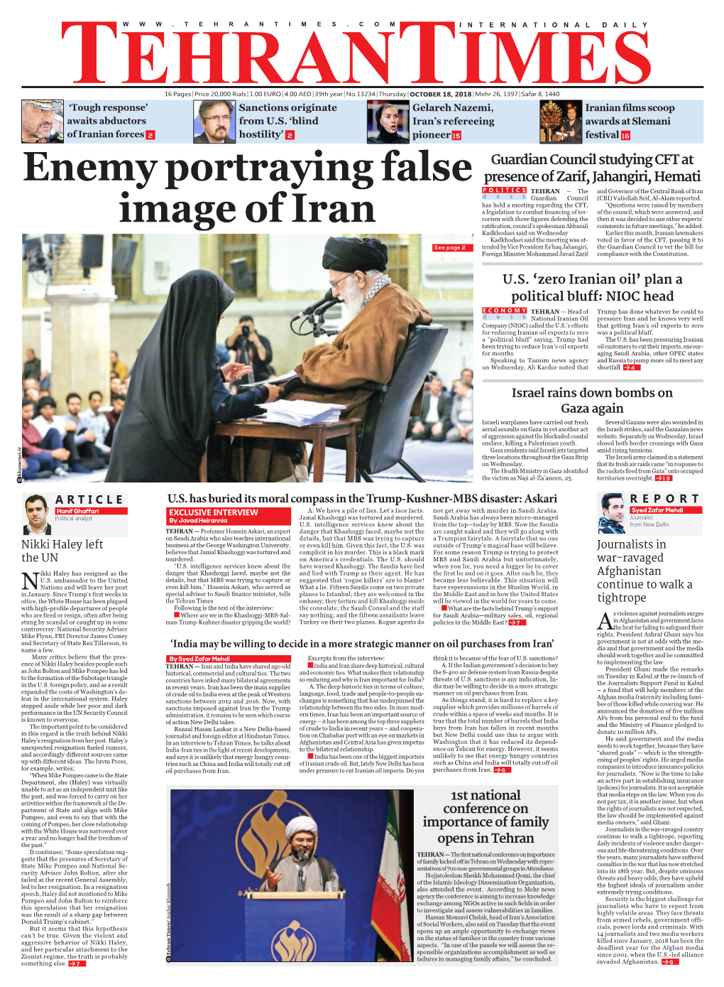 Enemy Portraying False Image of Iran
