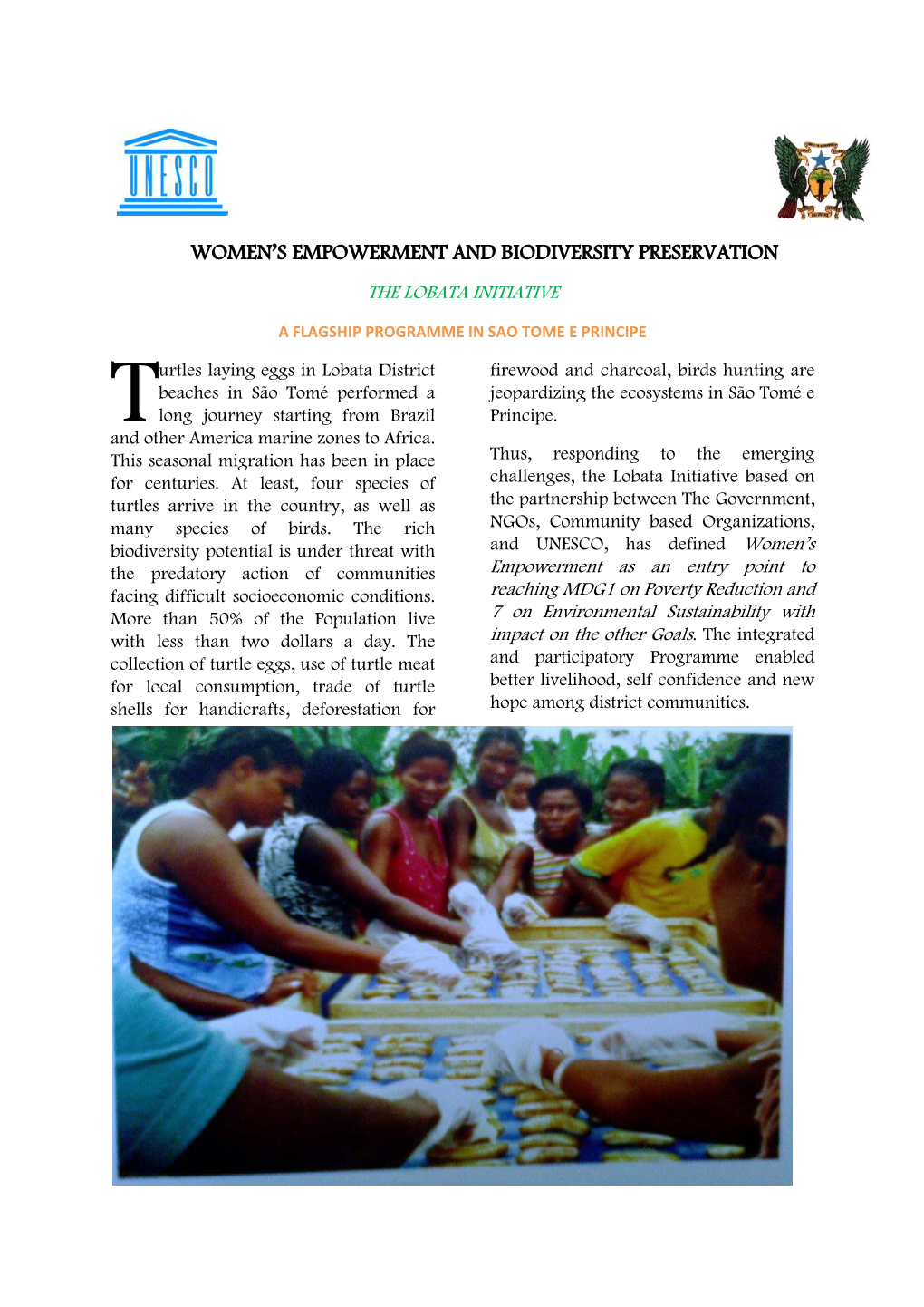 Women's Empowerment and Biodiversity Preservation