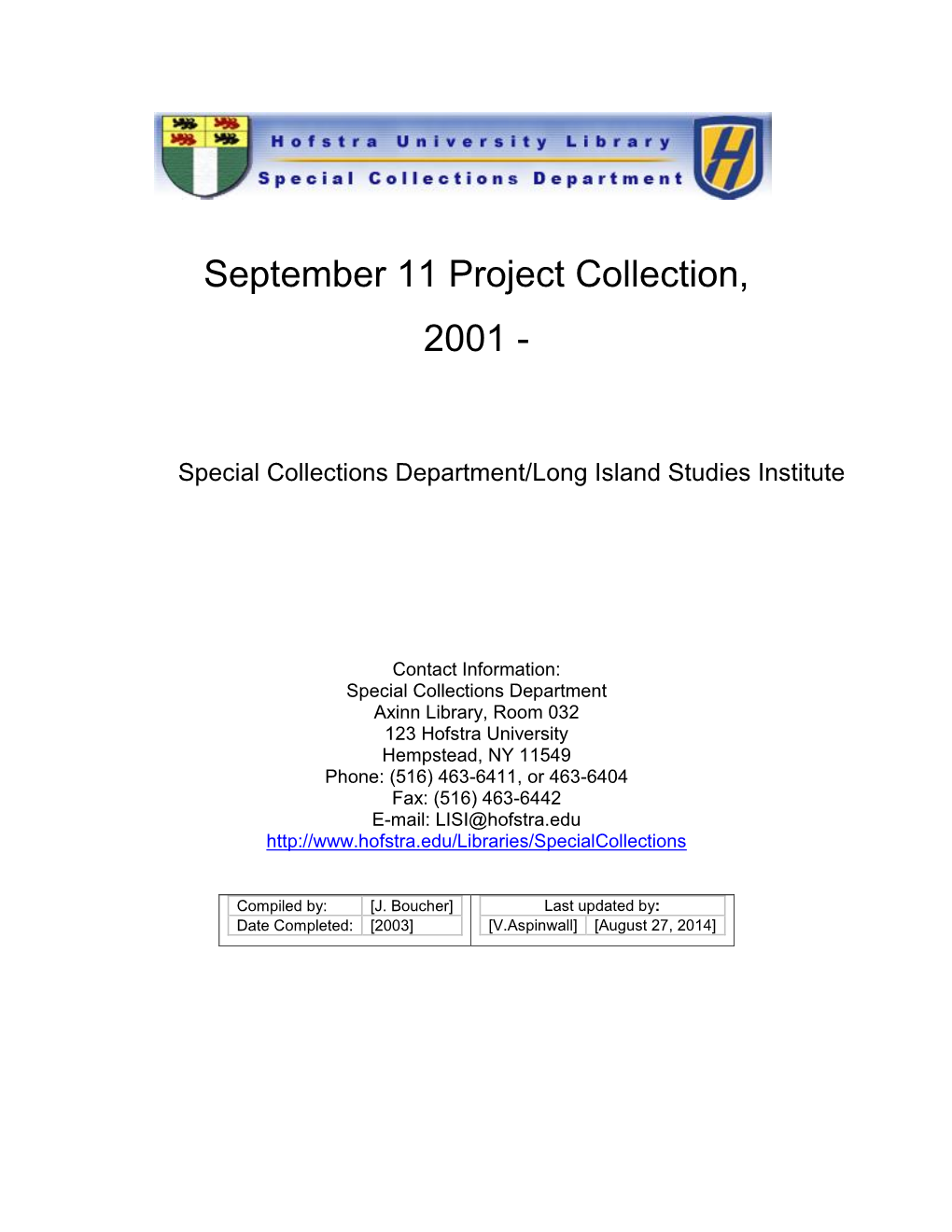 September 11 Project Collection