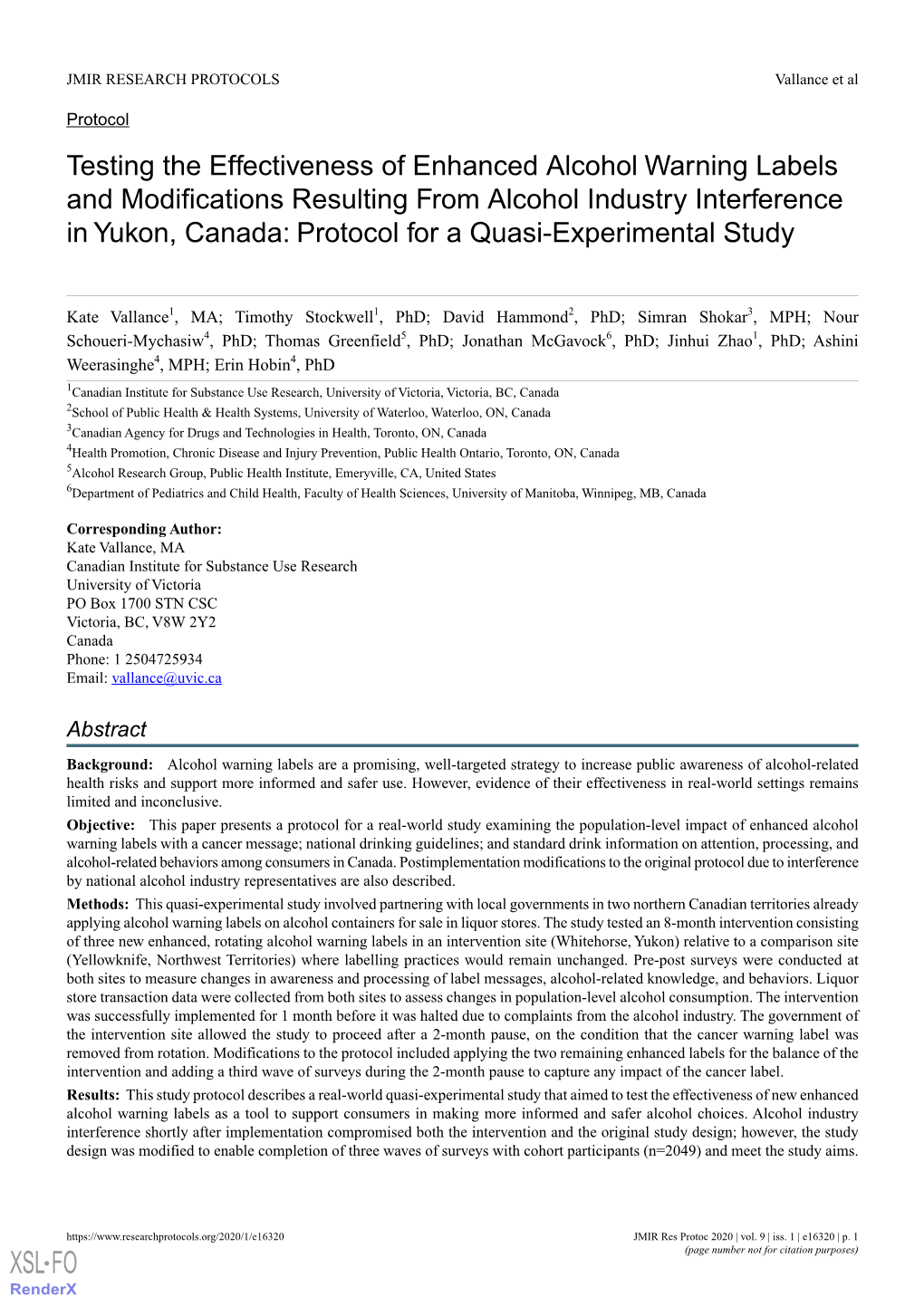 Testing the Effectiveness of Enhanced Alcohol Warning Labels and Modifications Resulting from Alcohol Industry Interference in Yukon, Canada: Protocol for a Quasi-Experimental Study