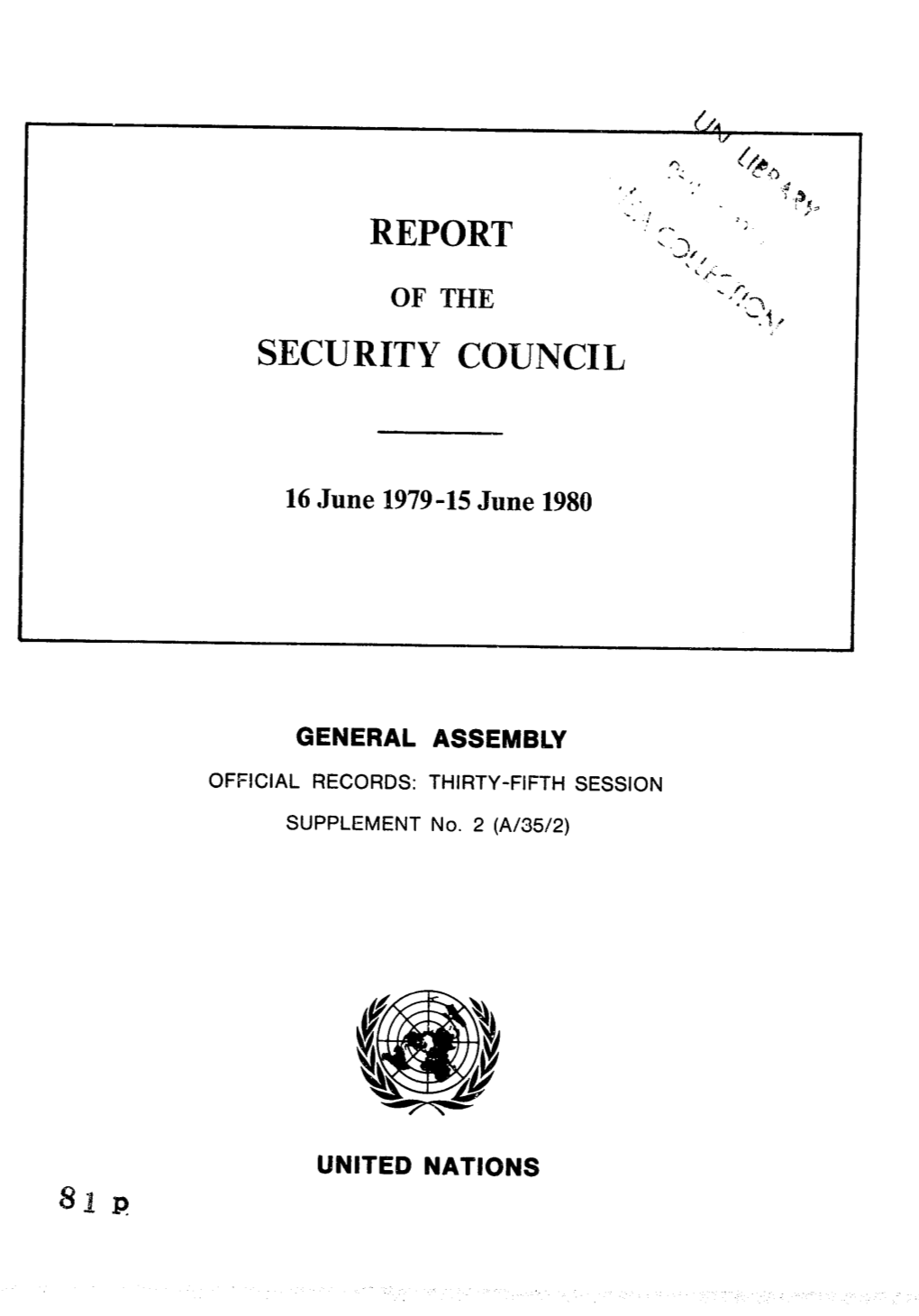 Report Security Council