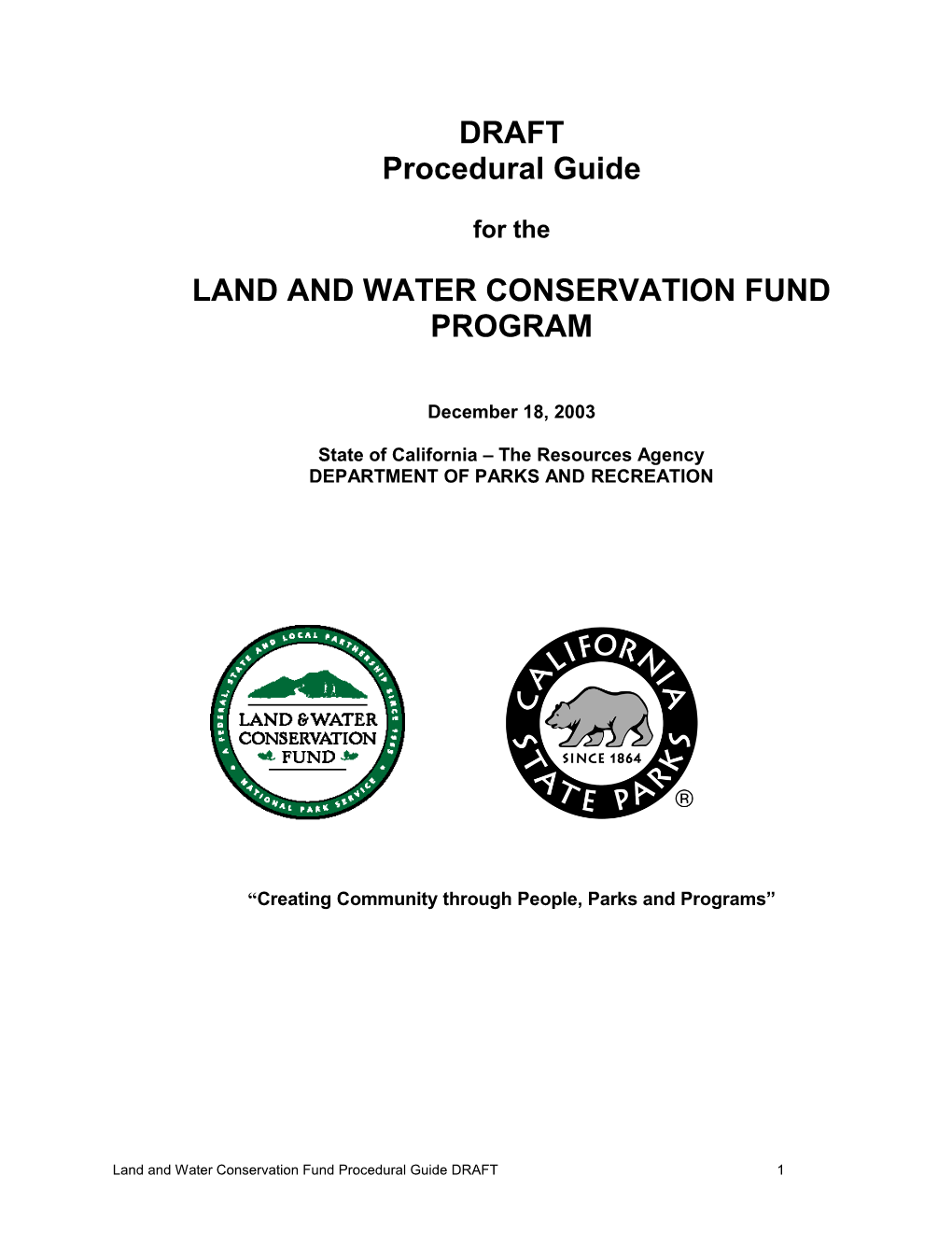 Land and Water Conservation Fund Program s1